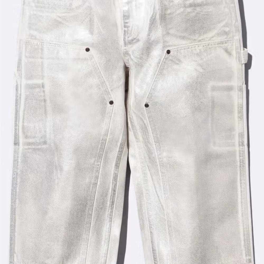 Supreme MM6 Madison Margiela Foil Double Knee Painter Pants 34 SAMPLE‼️